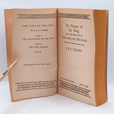 LOT 22: A Collection of Tolkein- (2) Ace Edition's of The Fellowship of the Rings, Ballantine Books 1976 The Hobbit & More
