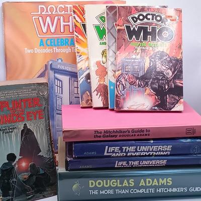 LOT 24: Doctor Who 1983 Two Decades Through Time and Space, Douglas Adam's 1979 Hitchhiker's Guide to the Galaxy & More