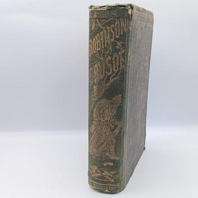 LOT 25: Jules Verne's 1874 From the Earth to the Moon with 1864 Life and Surprising Adventures of Robinson Crusoe