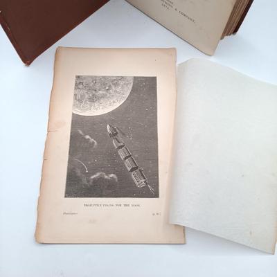 LOT 25: Jules Verne's 1874 From the Earth to the Moon with 1864 Life and Surprising Adventures of Robinson Crusoe