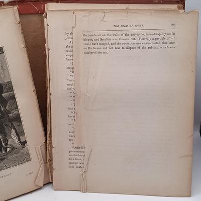 LOT 25: Jules Verne's 1874 From the Earth to the Moon with 1864 Life and Surprising Adventures of Robinson Crusoe