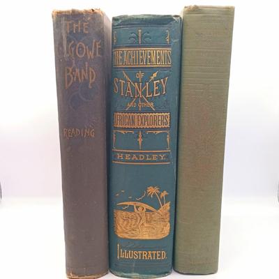 LOT 27: Hon. J.T. Headley 1800's The Achievements of Stanley and Other African Explorers, Reading's 1890 The Ogowe Band & More