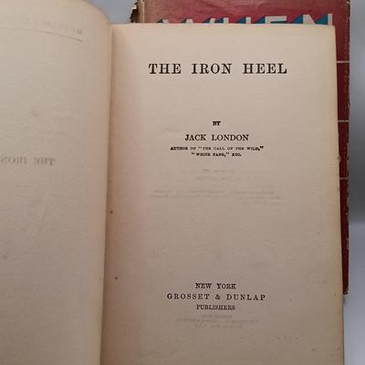 LOT 190: Jack London Collection- 1911 The Iron Heel, 1911 South Sea Tales, 1905 Tales of the Fish Patrol & More