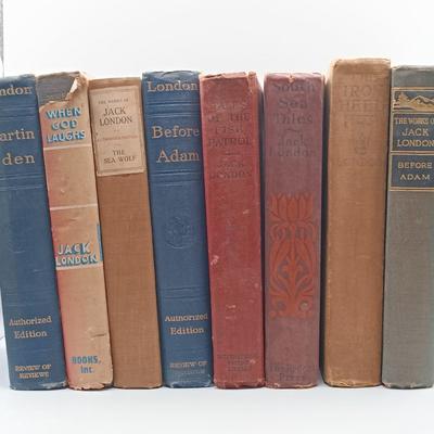 LOT 190: Jack London Collection- 1911 The Iron Heel, 1911 South Sea Tales, 1905 Tales of the Fish Patrol & More