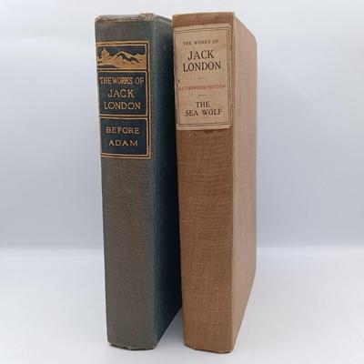LOT 190: Jack London Collection- 1911 The Iron Heel, 1911 South Sea Tales, 1905 Tales of the Fish Patrol & More
