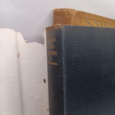 LOT 190: Jack London Collection- 1911 The Iron Heel, 1911 South Sea Tales, 1905 Tales of the Fish Patrol & More