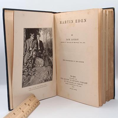 LOT 190: Jack London Collection- 1911 The Iron Heel, 1911 South Sea Tales, 1905 Tales of the Fish Patrol & More