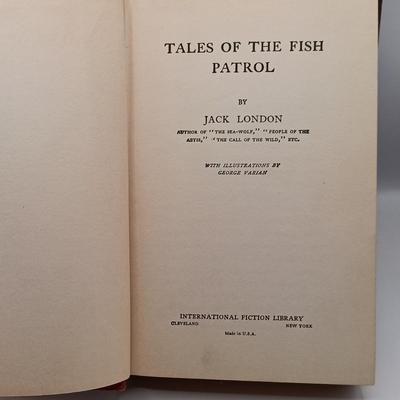 LOT 190: Jack London Collection- 1911 The Iron Heel, 1911 South Sea Tales, 1905 Tales of the Fish Patrol & More