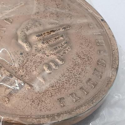 LOT 195: Set of (6) Metal Medallions- Zachary Taylor Peace Medal, Van Buren Peace Medal & More