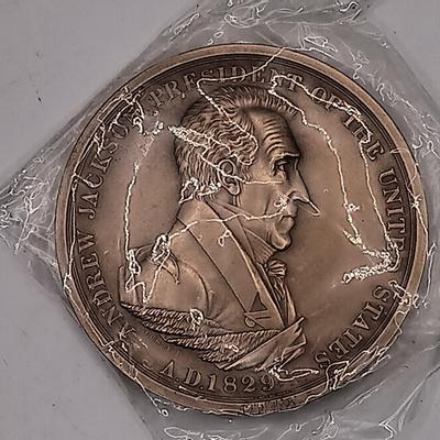 LOT 195: Set of (6) Metal Medallions- Zachary Taylor Peace Medal, Van Buren Peace Medal & More