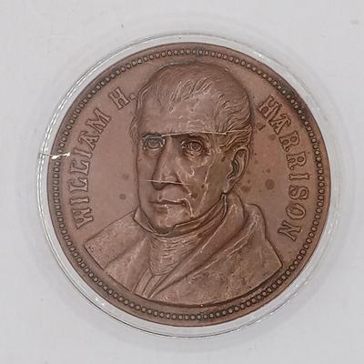 LOT 195: Set of (6) Metal Medallions- Zachary Taylor Peace Medal, Van Buren Peace Medal & More