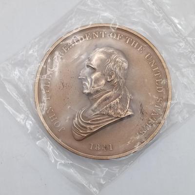 LOT 196: Set of 6) Metal Presidential Memorial and Peace Medallions