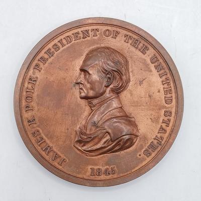 LOT 196: Set of 6) Metal Presidential Memorial and Peace Medallions