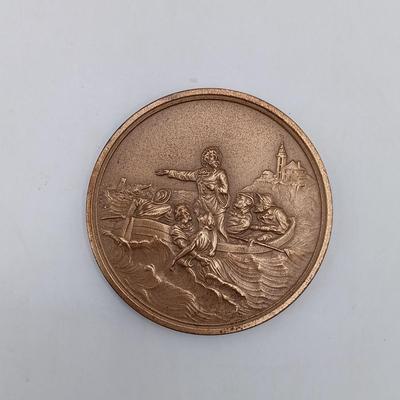 LOT 197: Set of (6) Metal Medallions- SS San Francisco, Steamer Metis, US Coast Guard & More