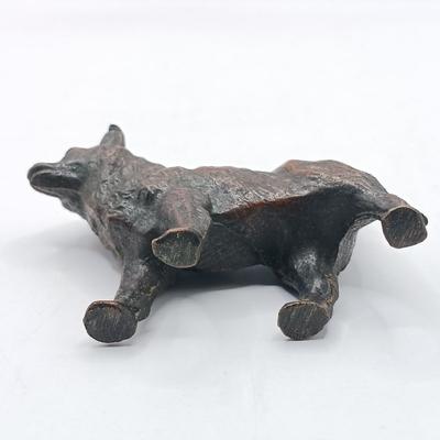 LOT 198: Vintage Resin Red Collar Bulldogs, Cast Metal Dog, White Stone Setter & Plastic Setter