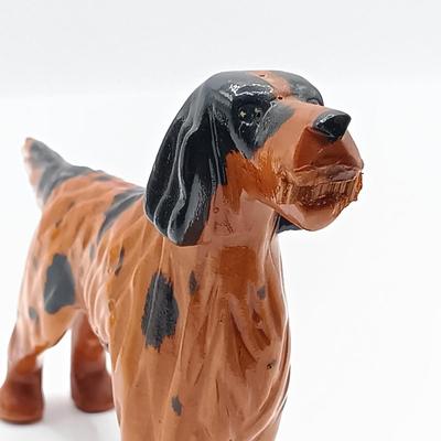 LOT 198: Vintage Resin Red Collar Bulldogs, Cast Metal Dog, White Stone Setter & Plastic Setter