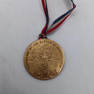 LOT 200: Set of (8) Metal Medallions- Plattsburgh Centenary, Stoney Point & More