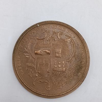 LOT 200: Set of (8) Metal Medallions- Plattsburgh Centenary, Stoney Point & More