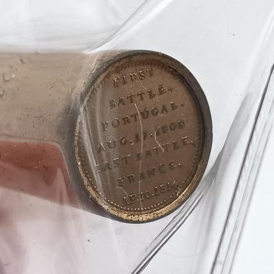 LOT 201: Duke of Wellington Victories in the Peninsula Metal Box, King of Arms Wax Seal & More