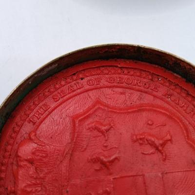 LOT 201: Duke of Wellington Victories in the Peninsula Metal Box, King of Arms Wax Seal & More