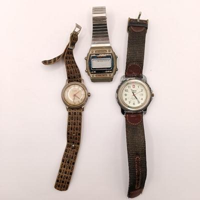 LOT 204: Collection of Vintage Wristwatches- Wenger Swiss, Joseph West & More