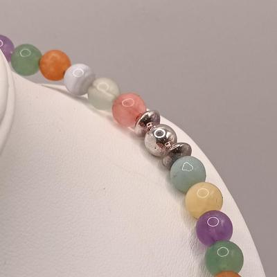 LOT 209: QVC New in Box Gemstone Collar Necklace Sterling Accents