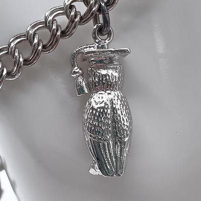 LOT 211: Vintage Sterling Charm Bracelet 14.7g