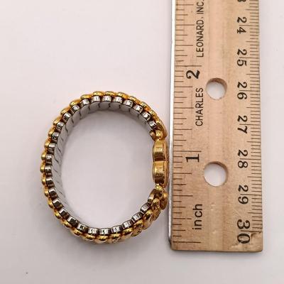 LOT 212: Pitman and Keeler Antique Gold Filled American Queen Expandable Sweetheart Bracelet