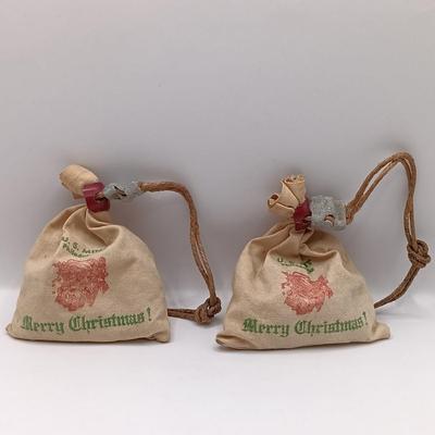 LOT 214: Set of (2) Vintage SEALED U.S. Mint Philadelphia Coin Bags with Coins Inside & (1) Open Bag Containing Wheat Pennies