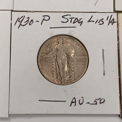 LOT 216: Set of (24) Liberty Standing Quarters 1917 - 1930