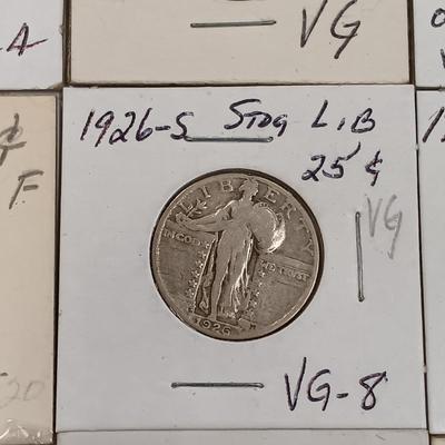 LOT 216: Set of (24) Liberty Standing Quarters 1917 - 1930