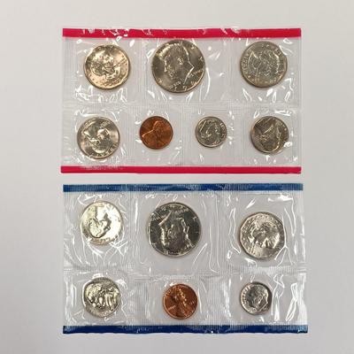 LOT 217: Eisenhower 1971-S Proof Dollar with (2) 1980 Uncirculated Coin Sets