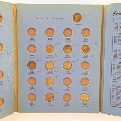 LOT 219: Set of (17) Fifty Percent Silver Sixpence with British Halfpennies and Threepence