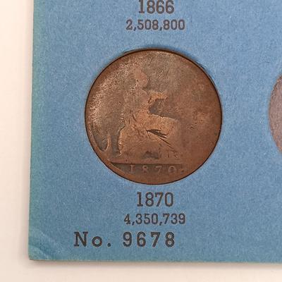 LOT 219: Set of (17) Fifty Percent Silver Sixpence with British Halfpennies and Threepence