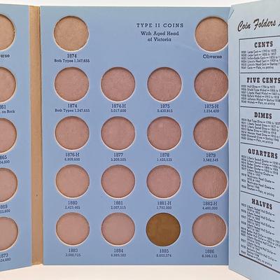 LOT 219: Set of (17) Fifty Percent Silver Sixpence with British Halfpennies and Threepence