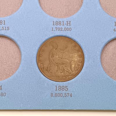 LOT 219: Set of (17) Fifty Percent Silver Sixpence with British Halfpennies and Threepence