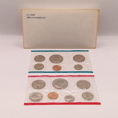 LOT 220: U.S. Bicentennial Silver Proof Set with 1980 and 1981 U.S. Mint Uncirculated Coins
