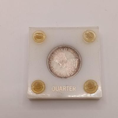 LOT 221: Royal Canadian Mint 1985 Silver Dollar, 1919 Canadian Quarter & 1963 and 1967 UK Pennies