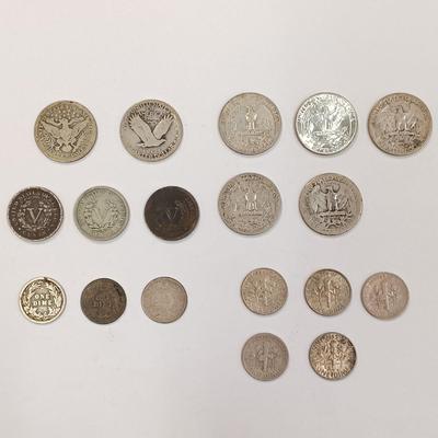 LOT 222: Set of (18) Assorted Silver Coins