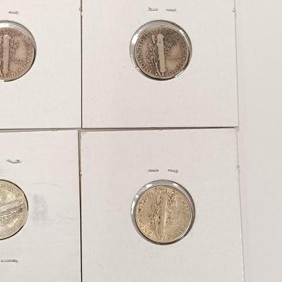 LOT 225: Set of (14) Silver Mercury Head Dimes 1916 - 1945