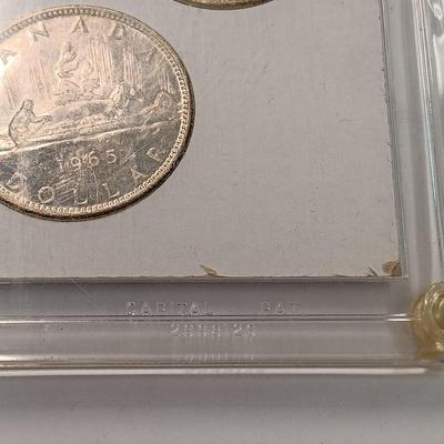 LOT 230: 1965 Canadian Silver Dollars 4-Coin Type Set