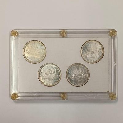 LOT 230: 1965 Canadian Silver Dollars 4-Coin Type Set
