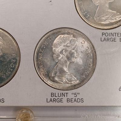 LOT 230: 1965 Canadian Silver Dollars 4-Coin Type Set