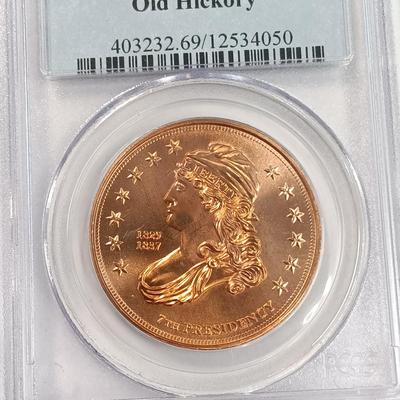 LOT 235: Set of (4) 2007 First Spouse, Van Buren's Liberty and Old Hickory Medals PCGS MS69RD