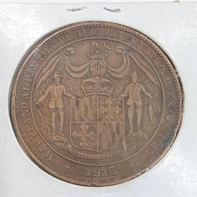 LOT 237: 1915 Maryland at Panama-Pacific International Exposition Medallion