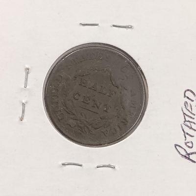 LOT 238: Set of (5) Half Cents 1925 - 1935 with (1) 1909 VDB Wheat Penny