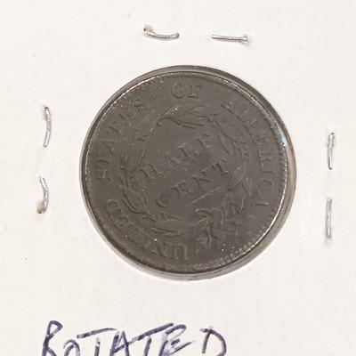 LOT 238: Set of (5) Half Cents 1925 - 1935 with (1) 1909 VDB Wheat Penny