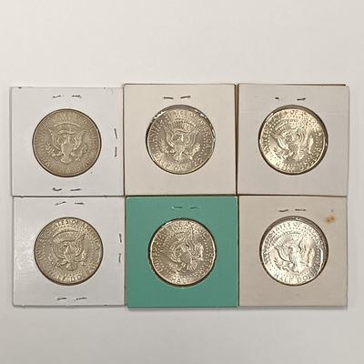 LOT 239: Set of (6) Silver 1964 Half Dollars