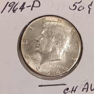 LOT 239: Set of (6) Silver 1964 Half Dollars