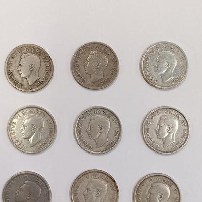 LOT 240: Set of (22) Canadian Silver Quarters